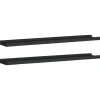 Wandplanken-vidaXL - Wandschap - Zwart - MDF - 80 x 9 x 3 cm - 2 stuks