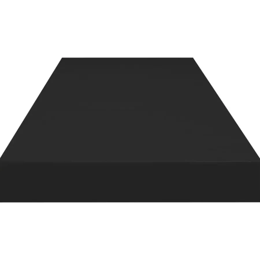vidaXL - Wandschap - Zwart - MDF - 90 x 23.5 x 3.8 cm - 2 stuks
