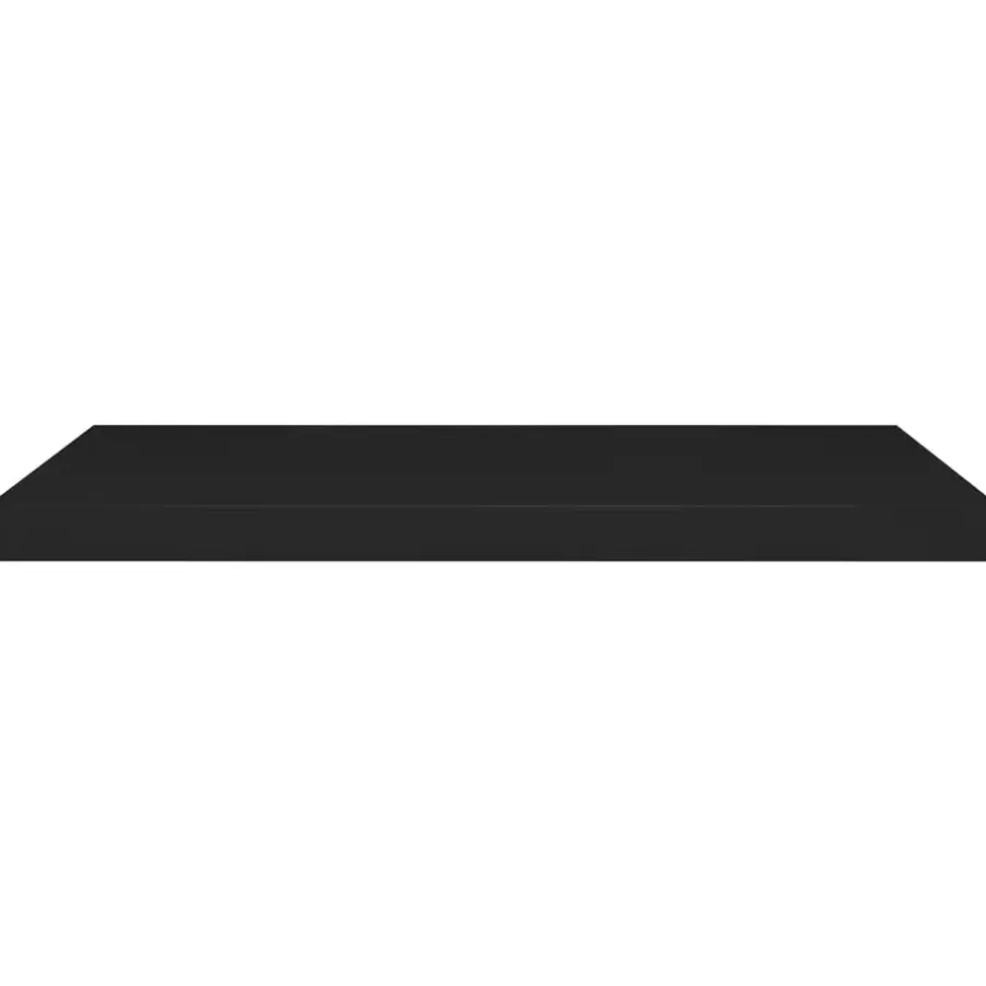 Wandplanken-vidaXL - Wandschap - Zwart - MDF - 80 x 23.5 x 3.8 cm - 2 stuks