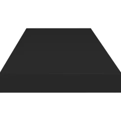 Wandplanken-vidaXL - Wandschap - Zwart - MDF - 80 x 23.5 x 3.8 cm - 2 stuks