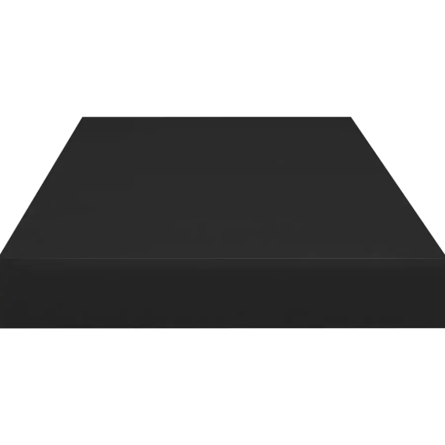 vidaXL - Wandschap - Zwart - MDF - 60 x 23.5 x 3.8 cm - 2 stuks