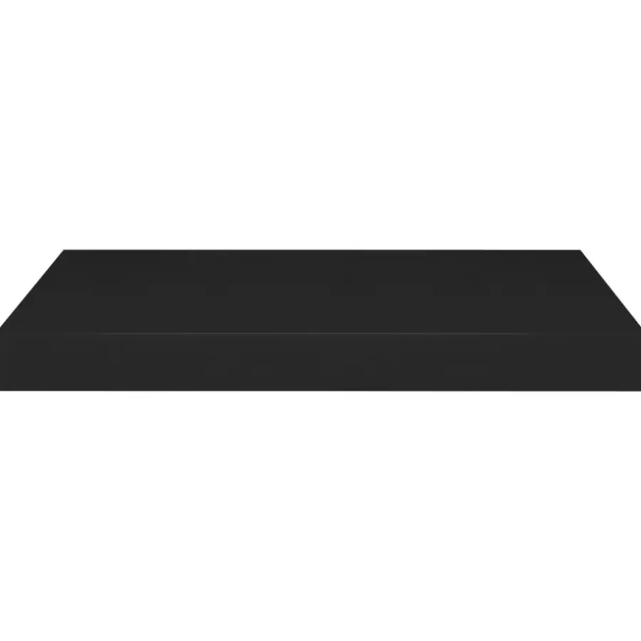 vidaXL - Wandschap - Zwart - MDF - 50 x 23 x 3.8 cm - 2 stuks