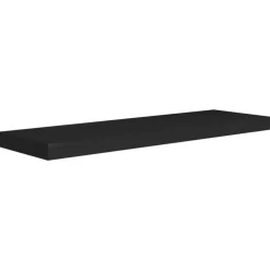vidaXL - Wandschap - Zwart - MDF - 80 x 23.5 x 3.8 cm