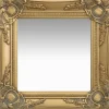 Spiegels-vidaXL - Wandspiegel - Goud - Hout - 40 x 40 cm