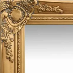 Spiegels-vidaXL - Wandspiegel - Goud - Hout - 40 x 40 cm