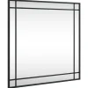 Spiegels-vidaXL - Wandspiegel - Zwart - IJzer - 60 x 60 cm