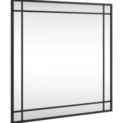 Spiegels-vidaXL - Wandspiegel - Zwart - IJzer - 60 x 60 cm