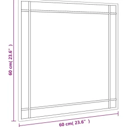 Spiegels-vidaXL - Wandspiegel - Zwart - IJzer - 60 x 60 cm