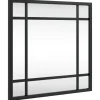 Spiegels-vidaXL - Wandspiegel - Zwart - IJzer - 30 x 30 cm