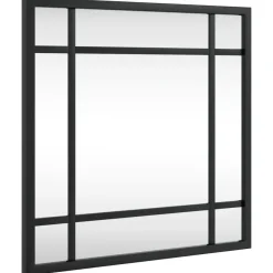 Spiegels-vidaXL - Wandspiegel - Zwart - IJzer - 30 x 30 cm