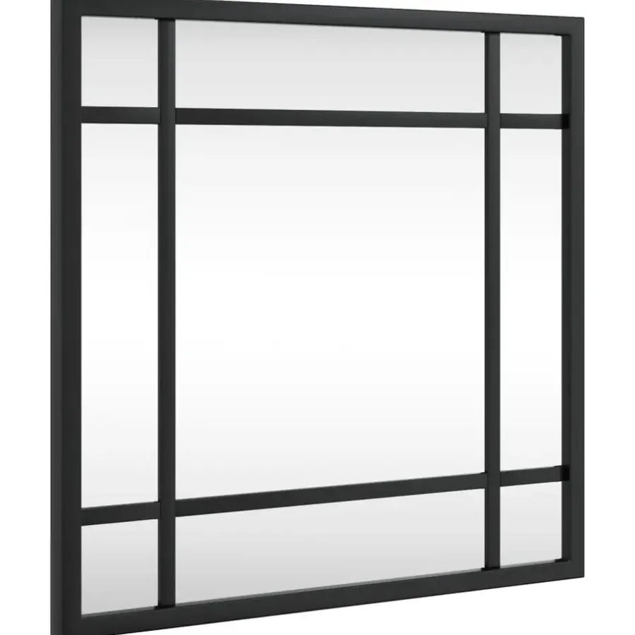 Spiegels-vidaXL - Wandspiegel - Zwart - IJzer - 30 x 30 cm
