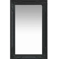 Spiegels-vidaXL - Wandspiegel - Zwart - Hout - 50 x 80 cm