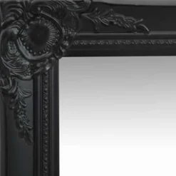Spiegels-vidaXL - Wandspiegel - Zwart - Hout - 50 x 80 cm