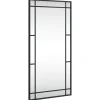 Spiegels-vidaXL - Wandspiegel - Zwart - IJzer - 40 x 80 cm