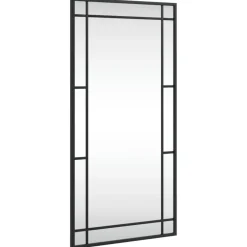 Spiegels-vidaXL - Wandspiegel - Zwart - IJzer - 40 x 80 cm