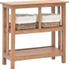 Sidetables-vidaXL - Wandtafel - Bruin - Hout