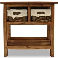 Sidetables-vidaXL - Wandtafel - Bruin - Hout
