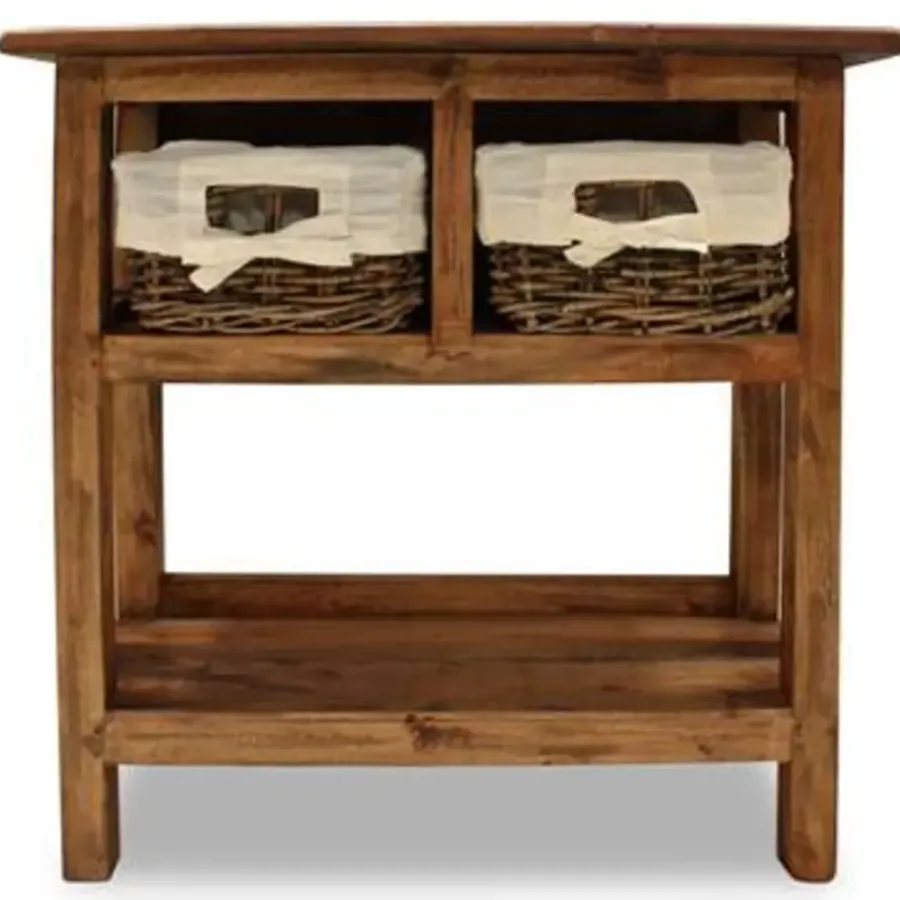 Sidetables-vidaXL - Wandtafel - Bruin - Hout