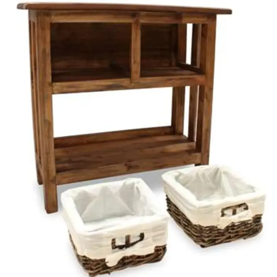 Sidetables-vidaXL - Wandtafel - Bruin - Hout