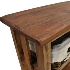 Sidetables-vidaXL - Wandtafel - Bruin - Hout