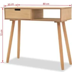 Sidetables-vidaXL - Wandtafel - Bruin - Grenenhout