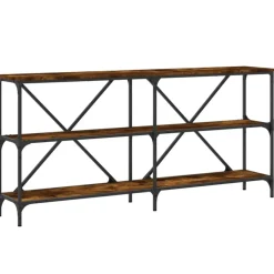 Sidetables-vidaXL - Wandtafel - Bruin - Bewerkt hout