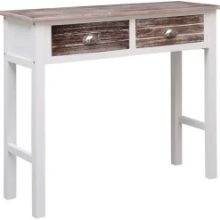 Sidetables-vidaXL - Wandtafel - Bruin - Hout