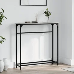 vidaXL - Wandtafel - Grijs sonoma eiken - Bewerkt hout - 75x19.5x75 cm