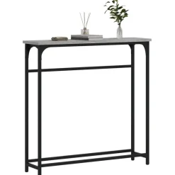 vidaXL - Wandtafel - Grijs sonoma eiken - Bewerkt hout - 75x19.5x75 cm