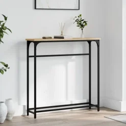 vidaXL - Wandtafel - Sonoma eiken - Bewerkt hout - 75x19.5x75 cm