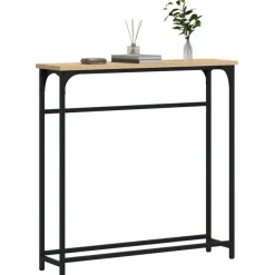 vidaXL - Wandtafel - Sonoma eiken - Bewerkt hout - 75x19.5x75 cm
