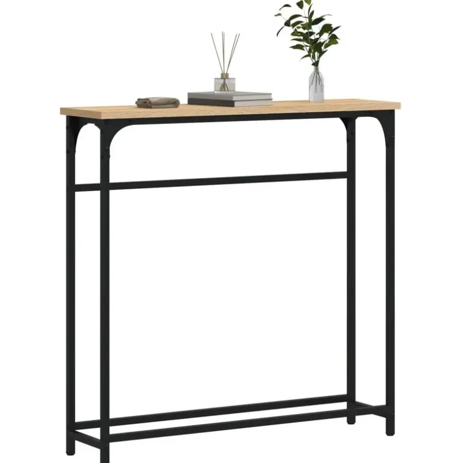 vidaXL - Wandtafel - Sonoma eiken - Bewerkt hout - 75x19.5x75 cm
