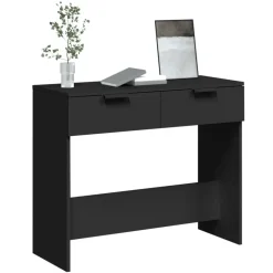 Sidetables-vidaXL - Wandtafel - Zwart - Bewerkt hout