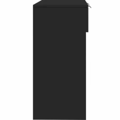 Sidetables-vidaXL - Wandtafel - Zwart - Bewerkt hout