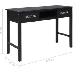 Sidetables-vidaXL - Wandtafel - Zwart - Hout