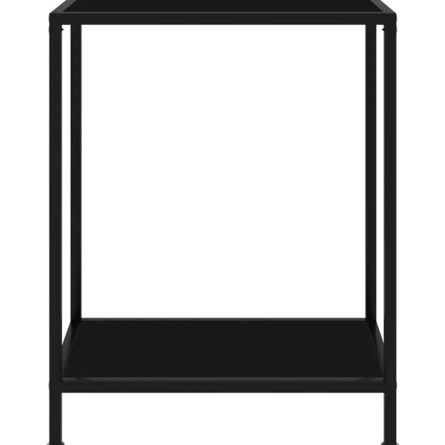 Sidetables-vidaXL - Wandtafel - Zwart - Glas - 60 x 35 x 75 cm