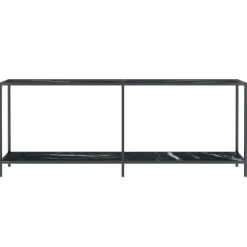 Sidetables-vidaXL - Wandtafel - Zwart - Glas