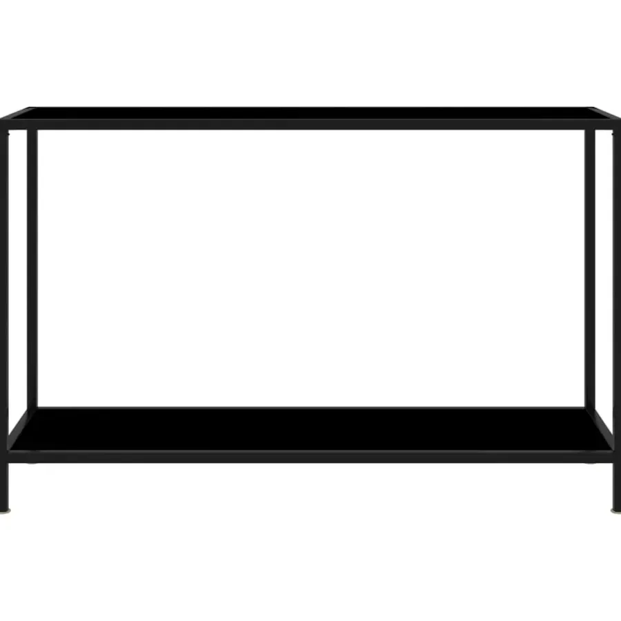 Sidetables-vidaXL - Wandtafel - Zwart - Glas - 120 x 35 x 75 cm