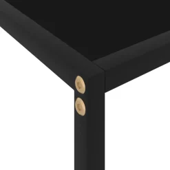 Sidetables-vidaXL - Wandtafel - Zwart - Glas - 120 x 35 x 75 cm