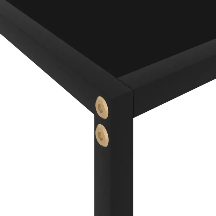 Sidetables-vidaXL - Wandtafel - Zwart - Glas - 120 x 35 x 75 cm