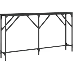 Sidetables-vidaXL - Wandtafel - Zwart - Bewerkt hout