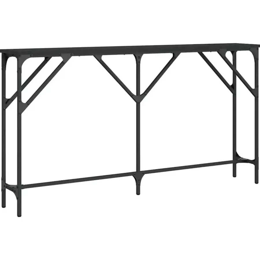 Sidetables-vidaXL - Wandtafel - Zwart - Bewerkt hout