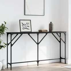 Sidetables-vidaXL - Wandtafel - Zwart - Bewerkt hout