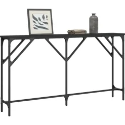 Sidetables-vidaXL - Wandtafel - Zwart - Bewerkt hout
