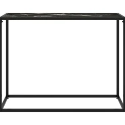 vidaXL - Wandtafel - Zwart - Glas - 100 x 35 x 75 cm