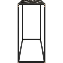 vidaXL - Wandtafel - Zwart - Glas - 100 x 35 x 75 cm