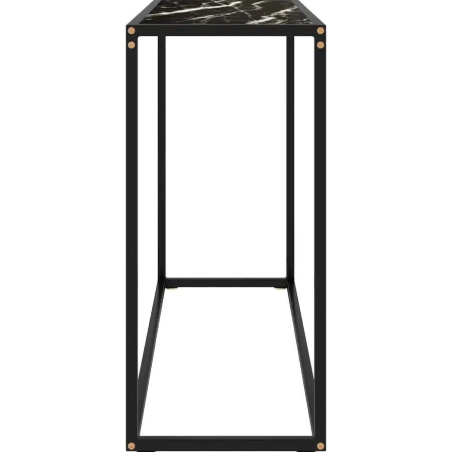 vidaXL - Wandtafel - Zwart - Glas - 100 x 35 x 75 cm