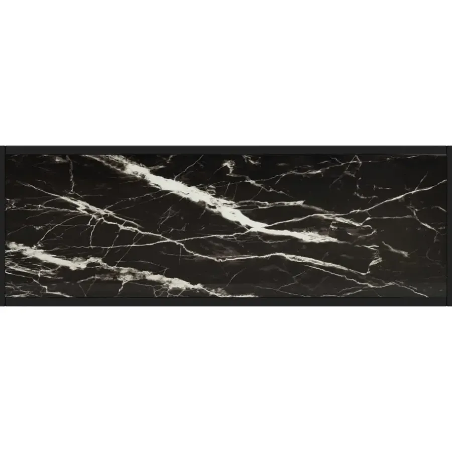 vidaXL - Wandtafel - Zwart - Glas - 100 x 35 x 75 cm