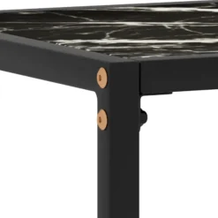vidaXL - Wandtafel - Zwart - Glas - 100 x 35 x 75 cm