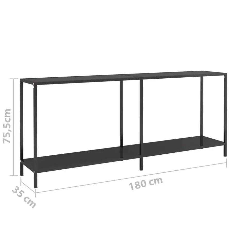 vidaXL - Wandtafel - Zwart - Glas